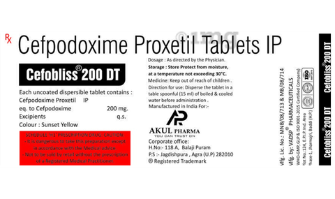 Cefobliss 200 DT Tablet image Cefobliss 200 DT Tablet image