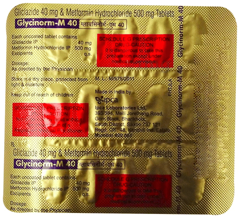 GlYcInorm-M 40 Tablet image