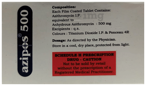 Azipos 500 Tablet image