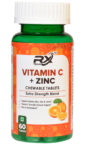 Team Rx Vitamin C Zinc Chewable Tablet Buy Bottle Of 60 Chewable Tablets At Best Price In India 1mg
