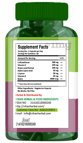 Purely Organics L-Glutathione Capsule: Buy bottle of 60.0 capsules at best  price in India