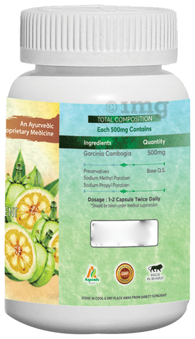 Aachman Veda Garcinia Cambogia 500mg 60% HCA Weight Loss ...