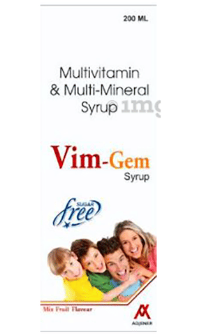Vim-Gem Syrup Mixed Fruit Sugar Free image Vim-Gem Syrup Mixed Fruit Sugar Free image