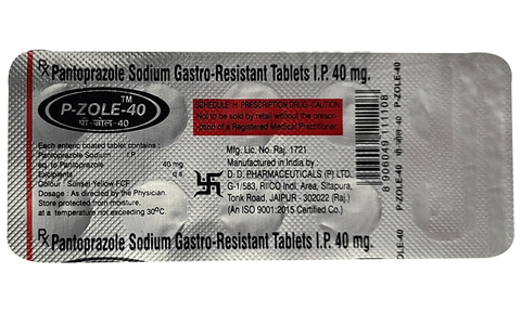 P Zole 40mg Tablet image P Zole 40mg Tablet image