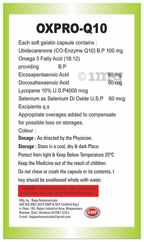 Oxpro-Q10 Softgel Capsule image Oxpro-Q10 Softgel Capsule image