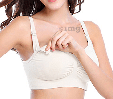 Newmom Seamless Nursing bra XL White: Buy box of 1.0 Nursing bra at best  price in India