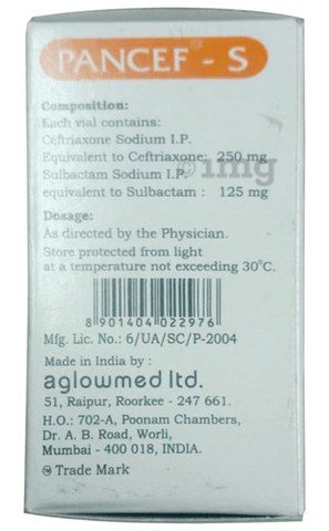 Pancef-S 375mg Injection image