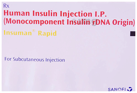 Insuman Rapid 100IU/ml Solution for Injection