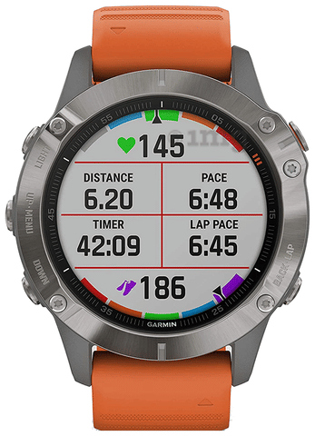 Garmin Fenix Saphire with Ember Orange band Premium Multisport