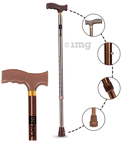 Be Safe Forever Height Adjustable Walking Stick Aluminium Bronze 3