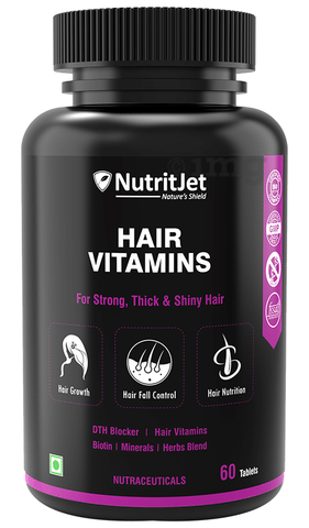 NutritJet Hair Vitamins Tablet: Buy bottle of 60 tablets at best price in  India | 1mg