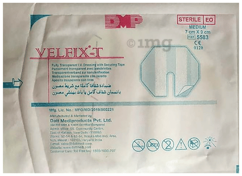 Datt Velfix-T Fully Transparent IV Dressing Tape Medium 1