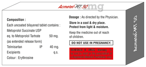 Acmetel-MT 50 Tablet ER