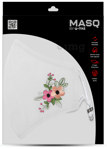 Buy MASQ by Q-One Floral 4 Layered Protective Embroidered Face Mask For  Girls and Women (Large, Multicolor, Pack of 6) Online at Best Prices in  India - JioMart.