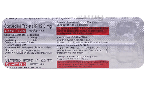 Carvil 12.5 Tablet image