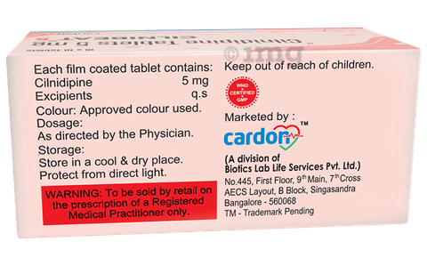 Cilnibeat 5mg Tablet image Cilnibeat 5mg Tablet image