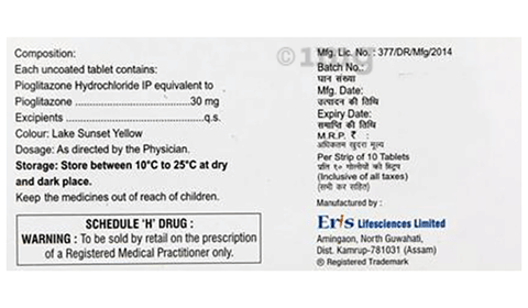 Glitaris 30 Tablet image Glitaris 30 Tablet image