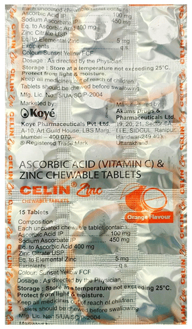 Celin Zinc Chewable Tablet Orange image Celin Zinc Chewable Tablet Orange image