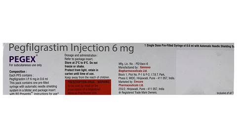 Pegex 6mg Injection image