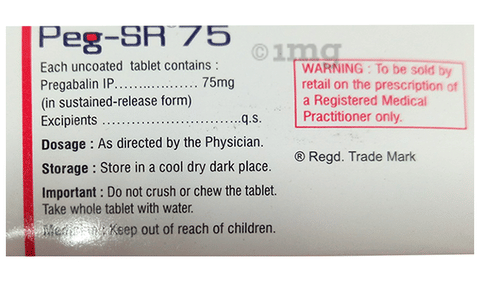 Peg -SR 75 Tablet image Peg -SR 75 Tablet image