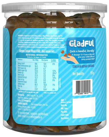 Gladful Protein Minis Cookie (150gm Each) Chocolate: Buy ...