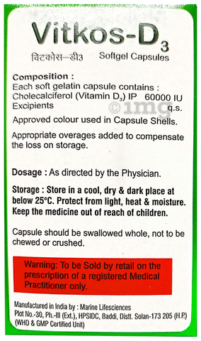 Vitkos-D3 Softgel Capsule image