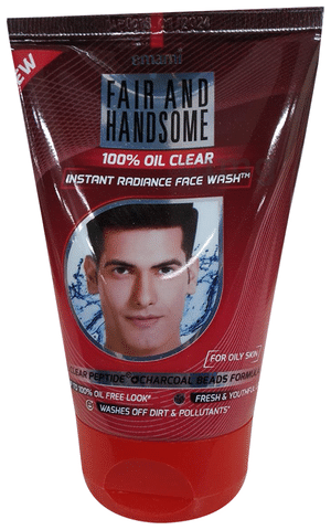 Emami Fair and Handsome Instant 100% Oil Clear Radiance Face Wash: Buy tube  of 100 gm Face Wash at best price in India | 1mg