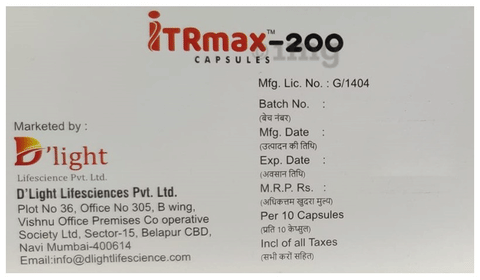 Itrmax 200 Capsule image Itrmax 200 Capsule image