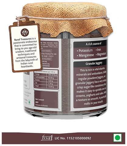 Rural Treasures Granular Jaggery Powder: Buy jar of 250 gm ...