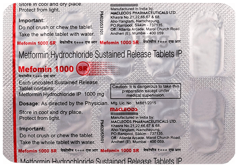 Mefomin 1000 SR Tablet image