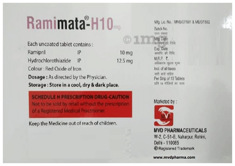 Ramimata H 10mg/12.5mg Tablet