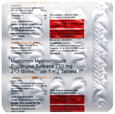 Glimisave M1 750 Tablet PR