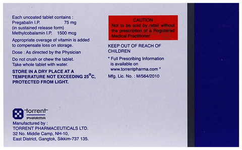Pregalin M SR 75 Tablet image