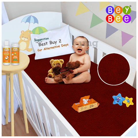 Bey Bee Waterproof Baby Bed Protector Dry Sheet for New Born