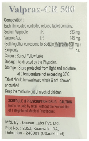 Valprax-CR 500 Tablet image