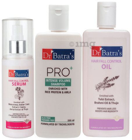 Buy Dr Batras Hair Fall Control Serum125 ml Hairfall Control Shampoo  200 ml and Hair Oil  200 ml Online at Low Prices in India  Amazonin