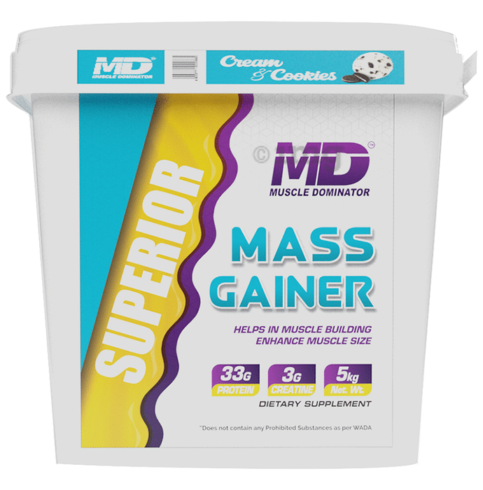 Muscle Dominator Superior Mass Gainer Cream and Cookies Powder
