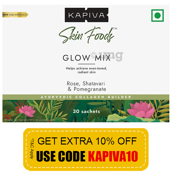 Kapiva Skin Foods Glow Powder Sachet (3.6gm Each) | Helps Achieve Even Toned Radient Skin