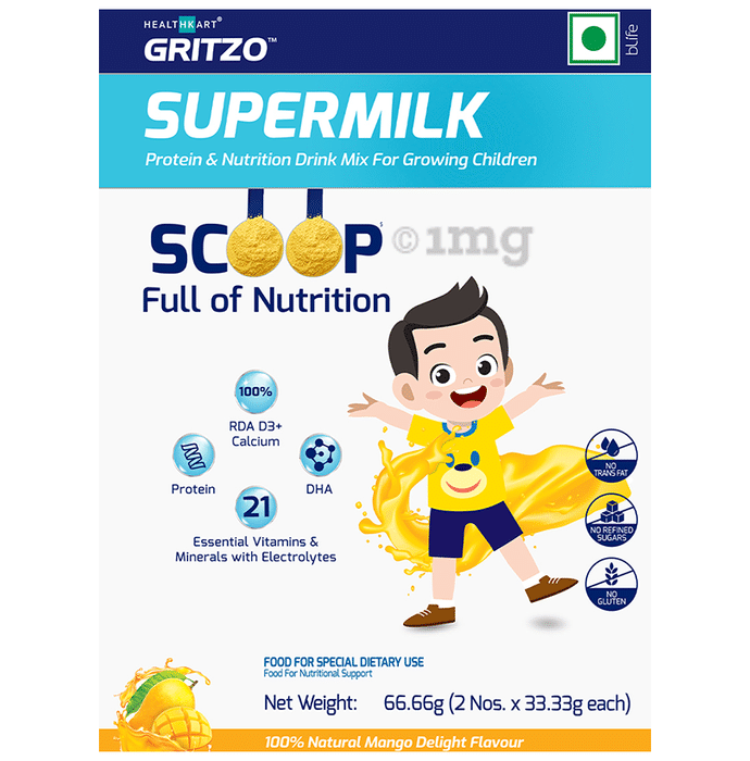 Gritzo Scoop Full of Nutrition Supermilk Powder Mango