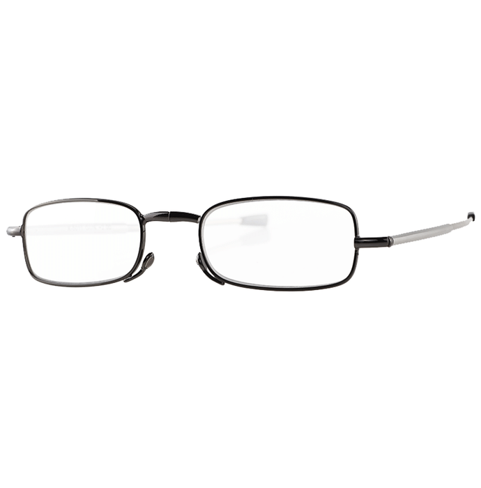 Klar Eye K 5011 Fold Full Rim Metal Power Reading Glasses for Men and Women Gun Optical Power +1