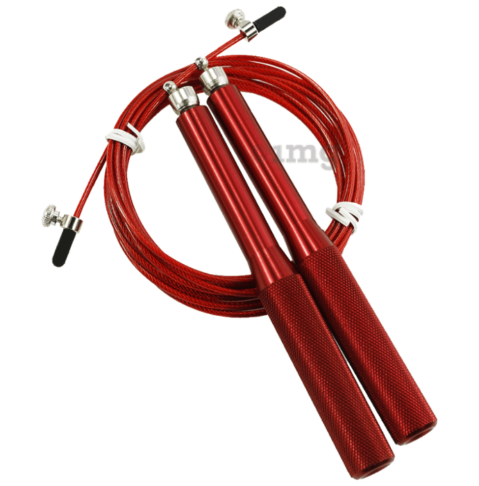 Powermax Fitness JA 3 Exercise Speed Jump Rope with Adjustable Cable Red