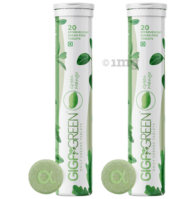 Anisue Healthcare Gigagreen Effervescent Tablet (20 Each) Green Mango