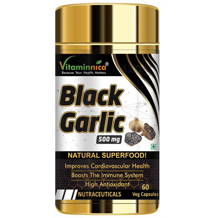 Vitaminnica Black Garlic 500mg Veg Capsule