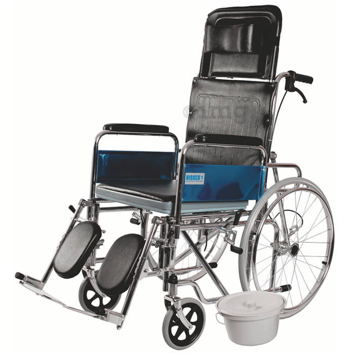 Vissco 9994 Rodeo EXT Reclining Commode Wheelchair with Spoke Wheel Universal