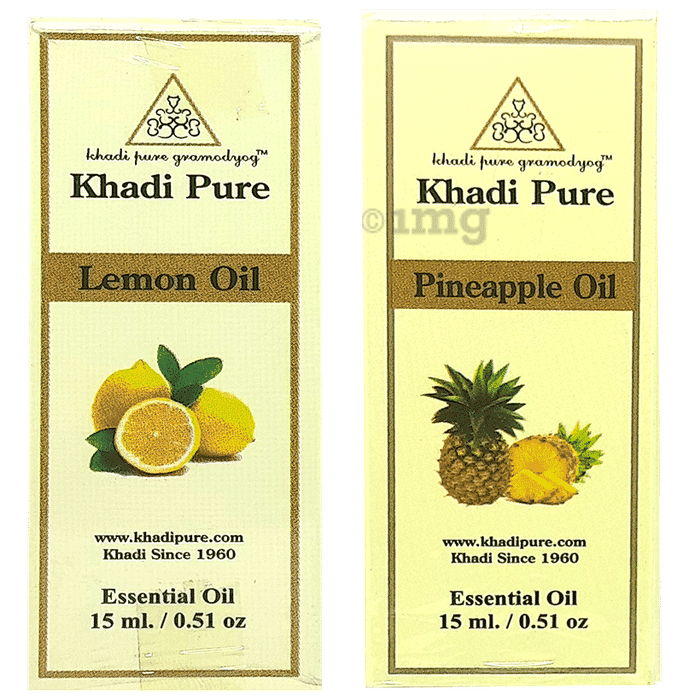 Khadi Pure Combo Pack of Lemon Oil & Pineapple Oil (15ml Each)