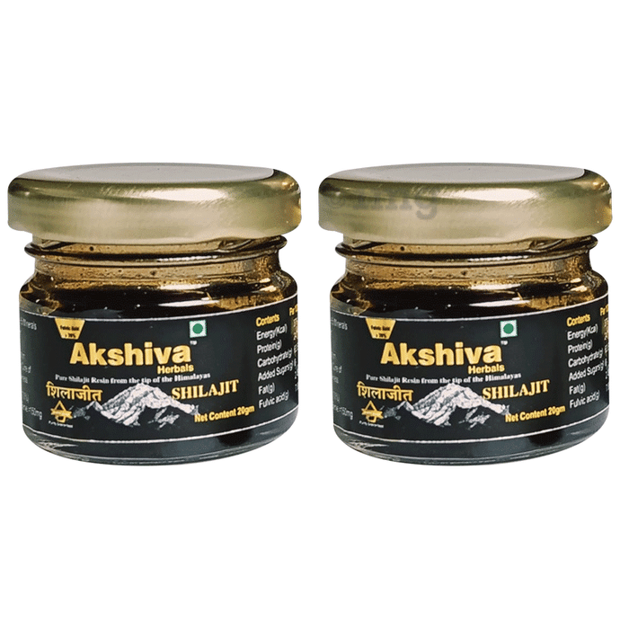 Akshiva Herbals Pure Shilajit Resin From the Tip of the Himalayas (20gm Each)