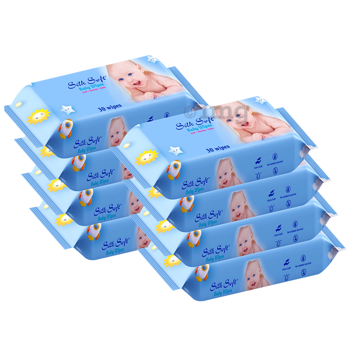 Silk Soft Baby wipes (30 Each) Without Lid