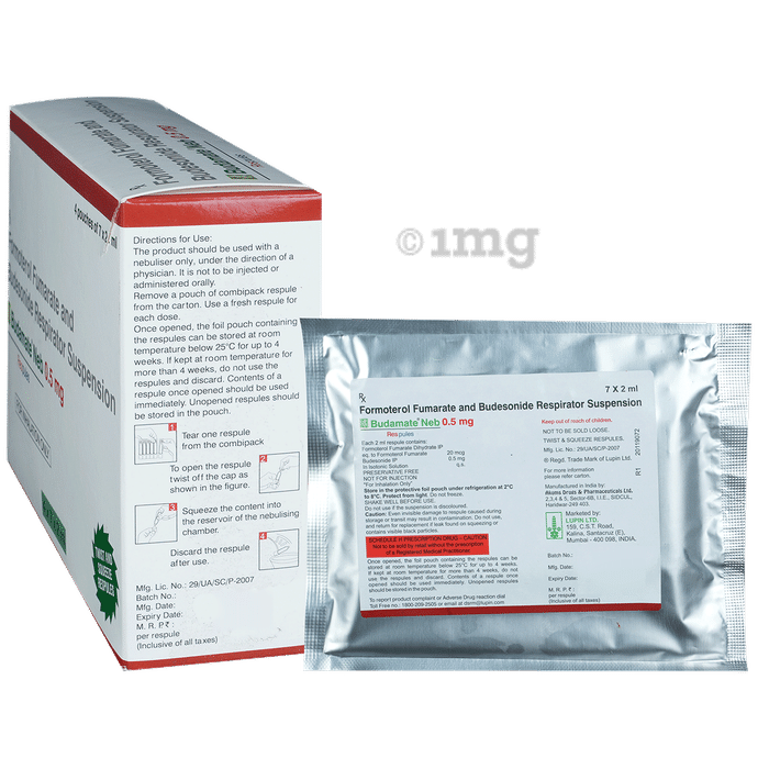 Budamate Neb 0.5mg Respules 2ml
