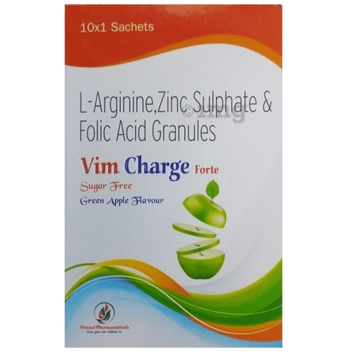 Vim Charge Forte Sachet Green Apple Sugar Free