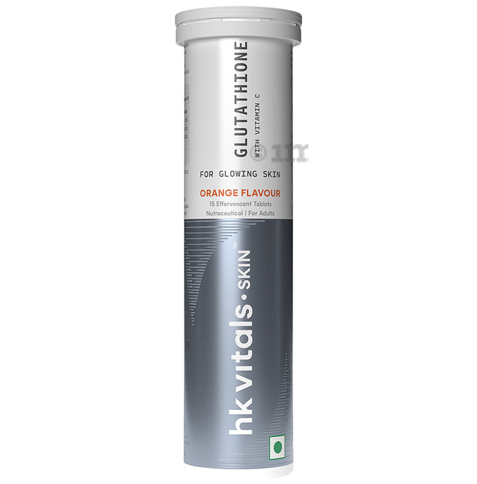 HK Vitals Glutathione with Vitamin C Promotes Skin Glow Effervescent Tablet Orange
